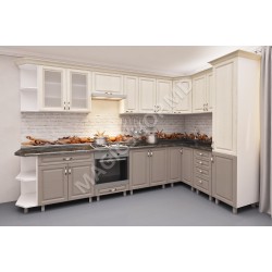 Угловая кухня 3,4х1,7м с фасадами из панелей МДФ (плёнка)
